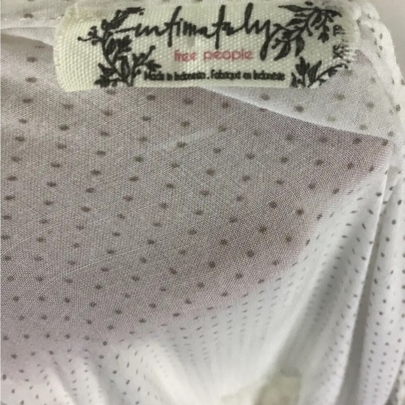 Intimately Free People Sz XS Voile Trapeze Slip Mini Dress White Nylon Lace - Picture 7 of 9